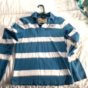 Hollister long sleeve rugby shirt medium
